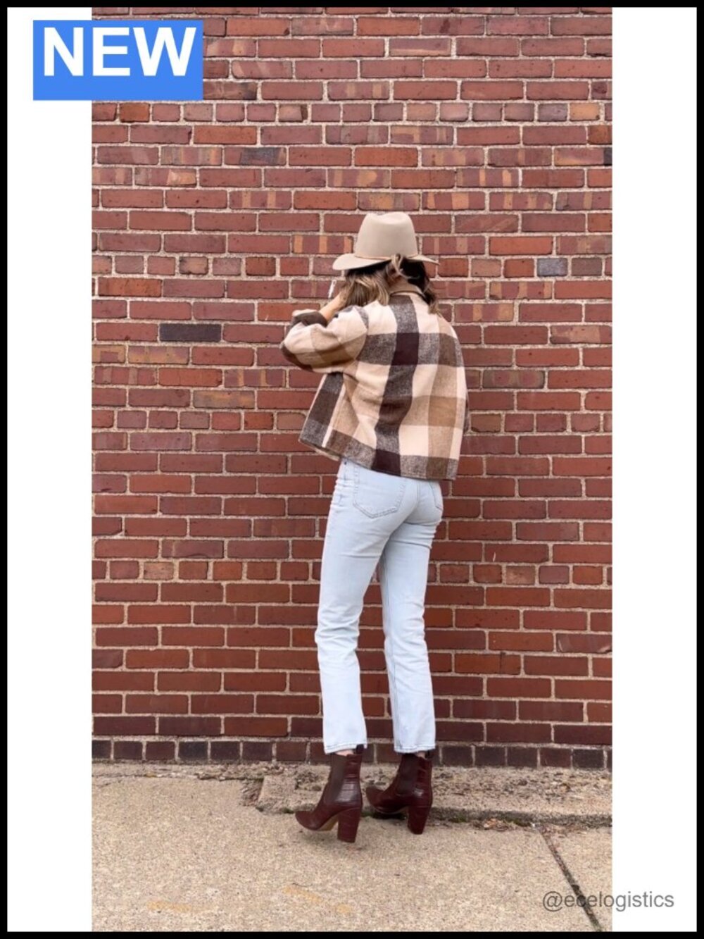 Cropped Plaid Flannel Shacket Button Down Jacket - Picture 6 of 6